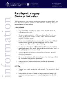 Parathyroid surgery: Discharge instructions