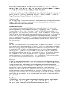tri match comparison of the efficacy of floseal® vs tachosil® vs no