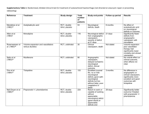Supplementary Table 1: Randomized, blinded clinical trials for