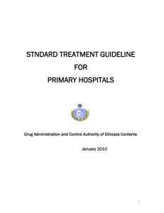 Standard Treatment Guidelines for Primary Hospitals