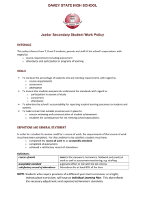 Junior Secondary Student Work Policy