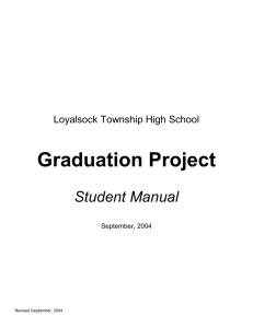 Graduation Project - Loyalsock Township School District