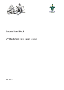 Parents Hand Book - 2nd Baulkham Hills Scouts