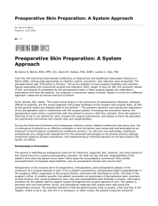 Preoperative Skin Preparation
