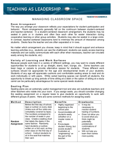 I-5 Tool Managing Classroom Space