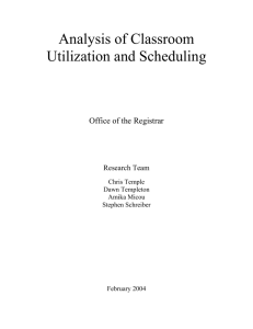 Classroom Utilization and Scheduling Analysis