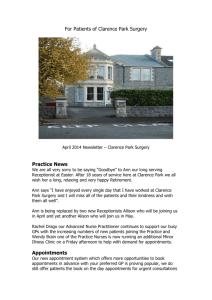 For Patients of Clarence Park Surgery