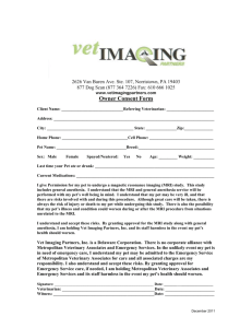 Owners Consent Form - Vet Imaging Partners