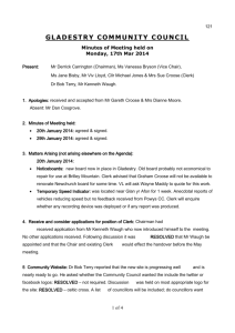 Minutes of Community Council Meeting 17th March 2014