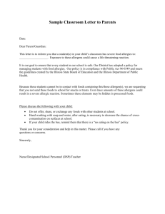 Sample Classroom Letter to Parents - Illinois State Board of Education