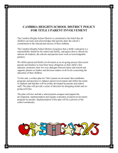 Parent Involvement Policy-District