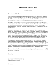 Sample District Letter to Parents - Colorado Department of Education