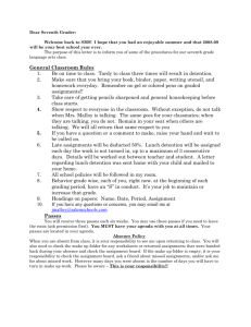 Class Rules for Mrs - Salem Community Schools