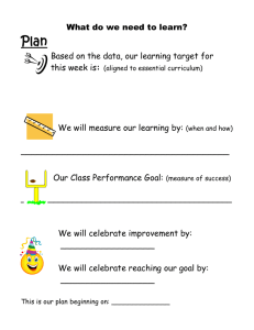 Classroom Action Plan for Mrs