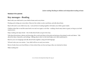 Handout A reading to children - NZ Curriculum Online