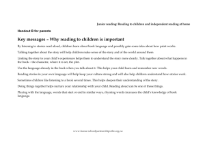 Handout B reading to children - NZ Curriculum Online