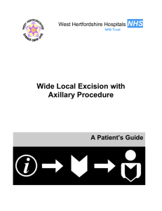 Wide local excision with axillary procedure