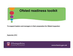 Children`s Centre Guidance to Ofsted Inspections