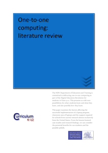 One-to-one computing: literature review