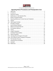perating Room Clinical Guidelines
