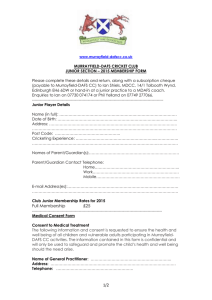 2015 MDAFS Junior Membership Form - Murrayfield
