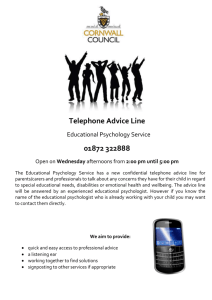 Telephone advice line
