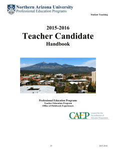Student Teaching Handbook - Northern Arizona University
