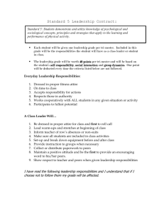Standard 5 Leadership Contract