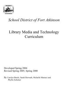 Library Media and Technology Curriculum