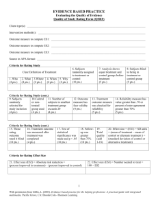 Quality of Study Rating Form