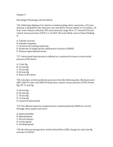 Neurologic Physiology and Anesthesia1 Questions from Board