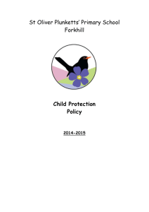 Child Protection Policy - St. Oliver Plunkett`s Primary School Forkhill
