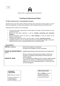 Tracking and Assessment Policy