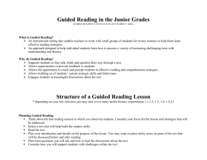 Guided Reading in the Junior Grades