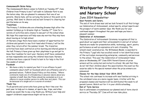 June 2014 newsletter - Westquarter Primary School
