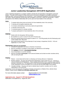 Junior Leadership Georgetown Application