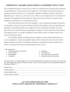 northwest cabarrus high school leadership application