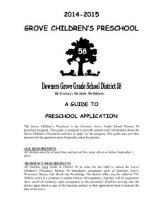 Grove Children Preschool is the preschool program for Downers