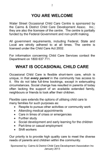 Parent`s Handbook - Cairns & District Childcare Development