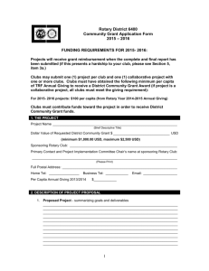 Community Grant Application Form