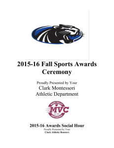 2015-16 Fall Sports Awards Program