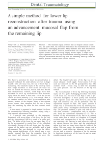 A simple method for lower lip reconstruction after trauma using an