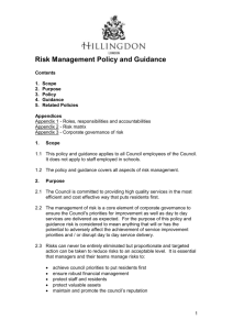 Risk Management Policy and Strategy