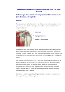 Impingement Syndrome / Acromioclavicular joint (AC
