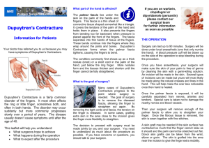 Dupuytren`s Contracture Information for Patients Your doctor has
