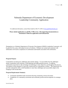 NDED Leadership Communities Application