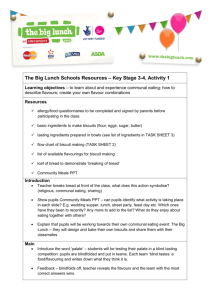 Activity 1 - The Big Lunch