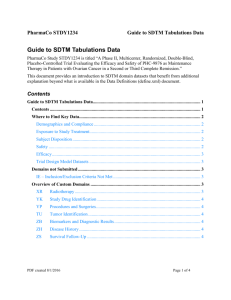Guide to SDTM Tabulations Data