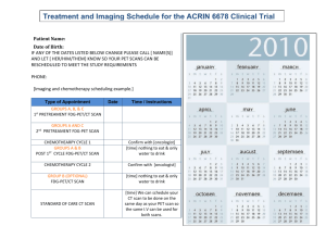 Expected Treatment Schedule and Imaging for ACRIN 6678