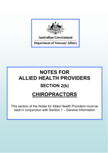 Notes for allied health providers, section 2(B)